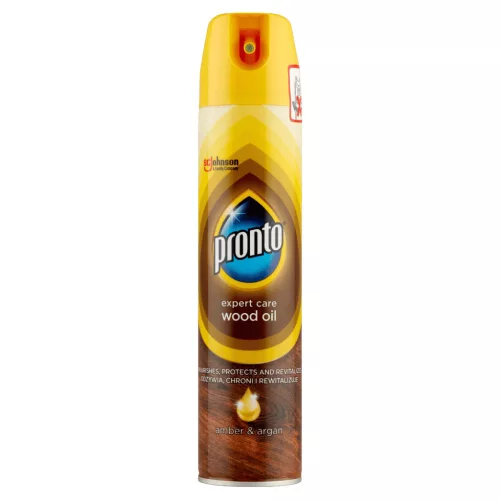 Pronto aerosol Expert Care Wood Oil bútotisztítószer Borostyán és argán olajjal 250ml