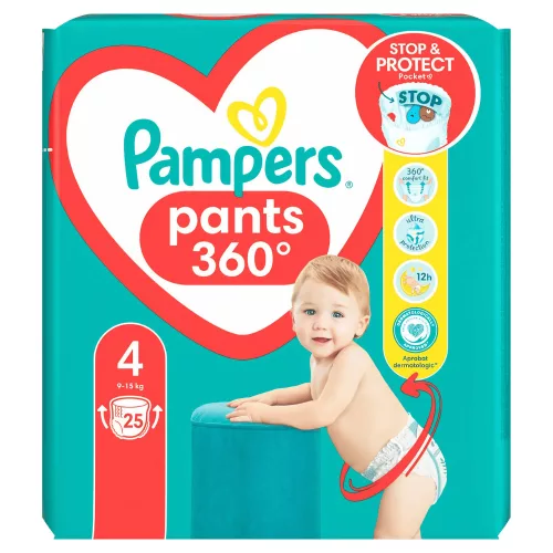 Pampers 360° Maxi 4-es bugyipelenka 9-15 kg, 25db/cs