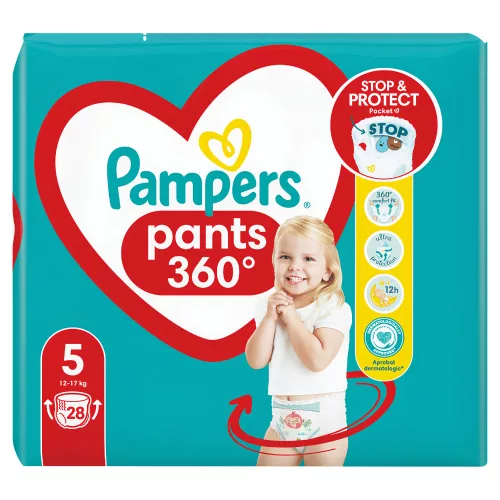Pampers 360° Junior 5-ös bugyipelenka 12-17 kg, 22db/cs