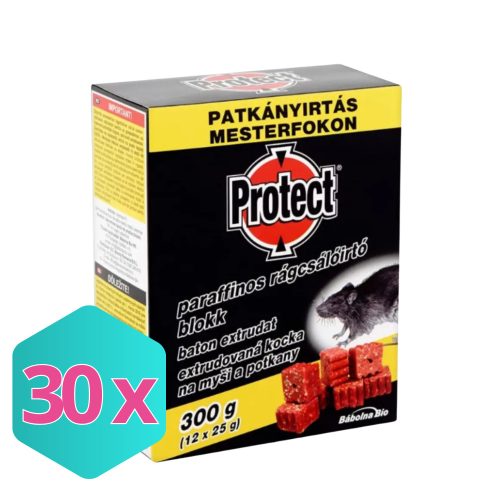 Protect paraffinos rágcsálóirtó blokk 300g (12x25g) KARTON - 30 db