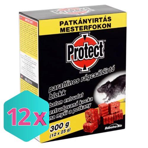 Protect paraffinos rágcsálóirtó blokk 300g (12x25g) KARTON - 12 db