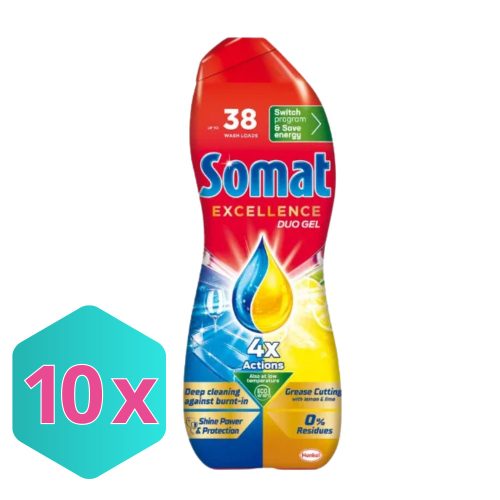 Somat mosogatógép gél excellence duo lemon 810ml KARTON - 10 db