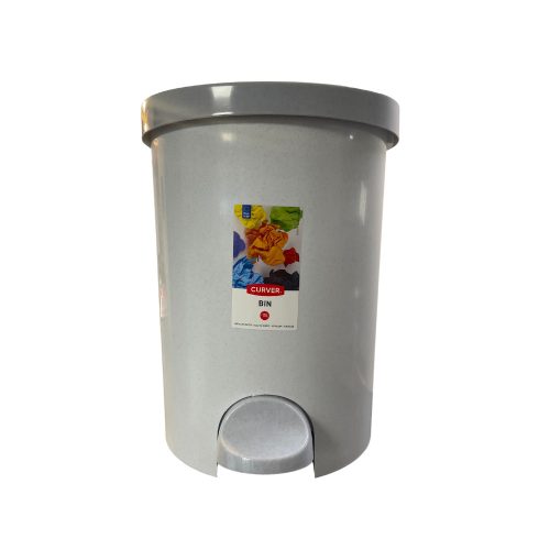 Curver kerek pedálos szemetes belső kosárral fehér/szürke (15 l)