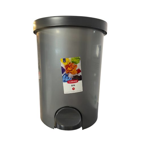 Curver kerek pedálos szemetes belső kosárral szürke/fekete (15 l)