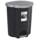 Curver Trio szelektív pedálos szemetes Antracit/Ezüst (2x17L + 6L)