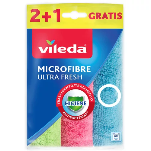 Vileda Microfibre Ultra Fresh mikroszálas törlőkendő 2+1 db (3 db)