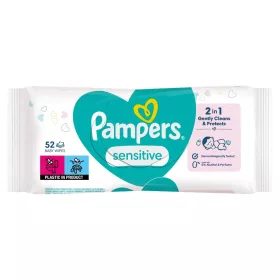   Pampers Baby nedves törlőkendő Sensitive, gyengéd tisztítás és védelem 52db/csomag