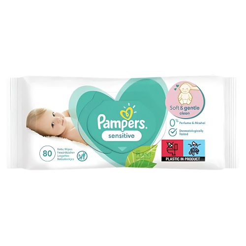 Pampers Baby nedves törlőkendő Sensitive 80db/csomag (15db/karton)