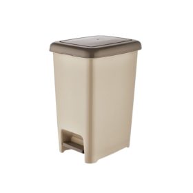 Slim pedálos szemetes bézs (60 l)