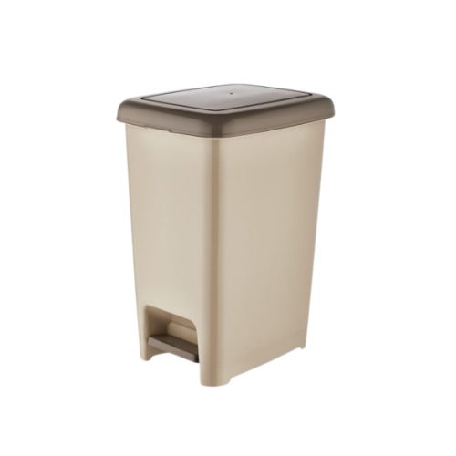 Slim pedálos szemetes bézs (60 l)