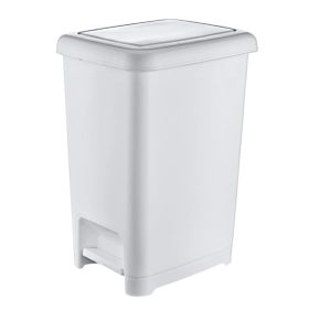 Dünya Slim pedálos szemetes fehér (60 l)