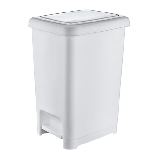 Dünya Slim pedálos szemetes fehér (60 l)