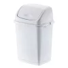 Dunya Fantasy, Billenőfedeles szemetes kuka, BPA mentes műanyag, Fehér színű, 10 Liter