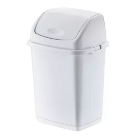   Dunya Fantasy, Billenőfedeles szemetes kuka, BPA mentes műanyag, Fehér színű, 10 Liter
