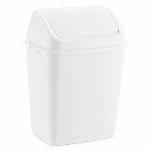Fantasy szemetes kuka, billenőfedeles 35L, Fehér