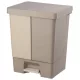 Planet Pedálos szemetes kuka DUO, osztott, műanyag, ECO BÉZS, 50L