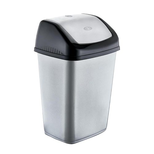 Polytime Fantastic billenőfedeles szemetes kuka szürke/antracit (35 l)