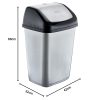 Polytime billenőfedeles szemetes kuka, műanyag, szürke/antracit, 50 L
