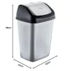Polytime E-245 billenőfedeles szemetes kuka szürke/antracit (50 L)