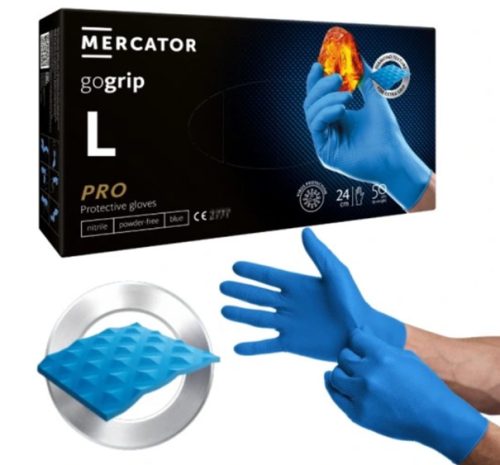 MERCATOR GoGrip Blue Gumikesztyű L-es 50 db/csomag