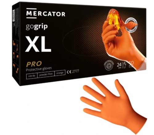 MERCATOR GoGrip Orange Gumikesztyű XL-es 50 db/csomag