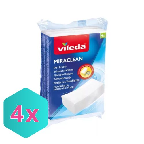 Vileda Miraclean csodaszivacs kicsi 10X6X2,8cm, 4db/csg KARTON - 4 db