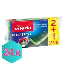 Vileda ULTRA FRESH mosogatószivacs 2+1 db KARTON - 24 db
