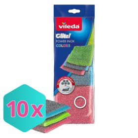   Vileda Glitzi COLORS POWER INOX Súrolópárna 2+1 db/csomag KARTON - 10 csomag