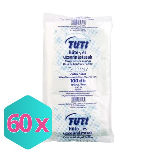 Tuti hűtő- és uzsonnástasak 2L - 20x30cm 100db KARTON - 60x100 db