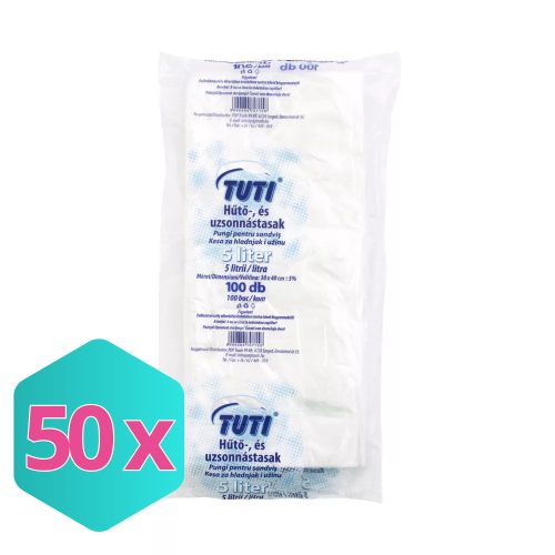 Tuti hűtő- és uzsonnástasak 5L - 30x40cm 100db KARTON - 50x100 db