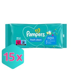   Pampers Baby nedves törlőkendő Fresh Clean 80db/csomag KARTON - 15 csomag