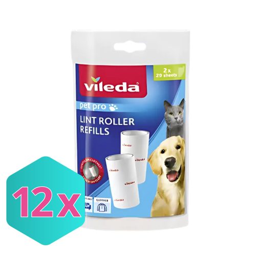 Vileda Pet Pro ruhatisztítóhenger UTÁNTÖLTŐ KARTON - 12 db