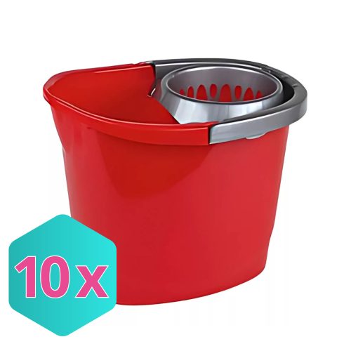 Ovális Vödör 13 Liter + Csavaró (Kék vagy Piros színben) KARTON - 10 db