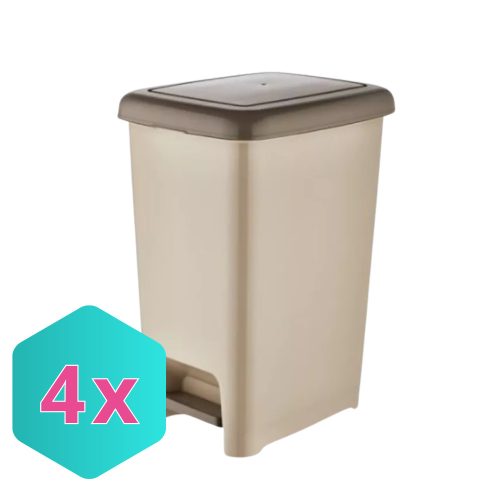Szemetes pedálos Slim BÉZS 60L, Slim KARTON - 4db