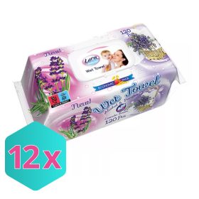   Lara Nedves Törlőkendő, alkoholmentes, parabénmentes Levendula illatú KARTON - 12 db