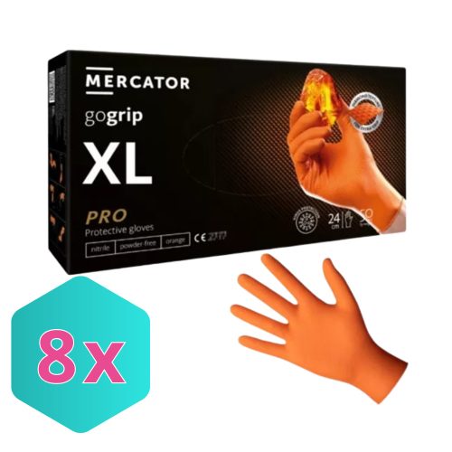 MERCATOR GoGrip Orange Gumikesztyű XL-es 50 db/csomag KARTON - 8 csomag