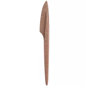   Újrahasználható kés farost alapú biokompozitból, sötét barna, 18cm
