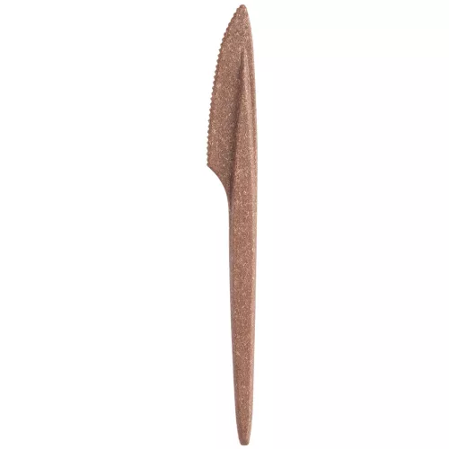 Újrahasználható kés farost alapú biokompozitból, sötét barna, 18cm