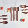 Újrahasználható kés farost alapú biokompozitból, sötét barna, 18cm