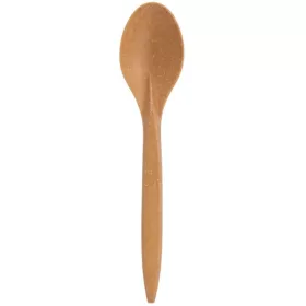   Újrahasználható kanál farost alapú biokompozitból, világos barna, 18cm