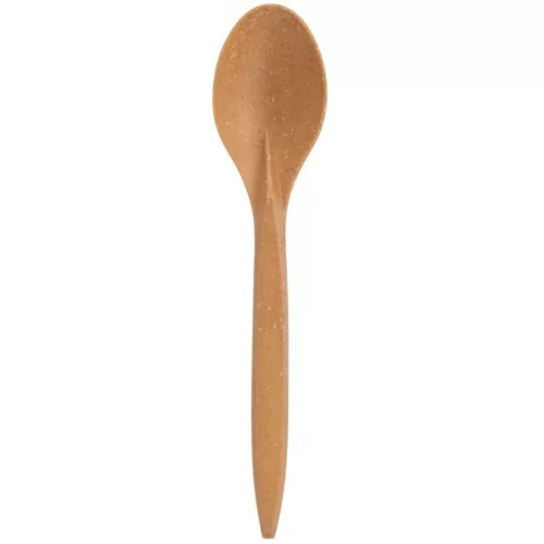 Újrahasználható kanál farost alapú biokompozitból, világos barna, 18cm