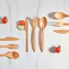 Újrahasználható kanál farost alapú biokompozitból, világos barna, 18cm