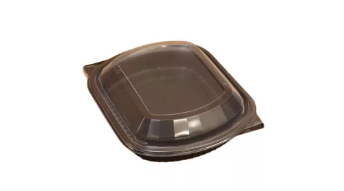 HoReCa Ételszállító doboz tetővel, osztatlan, mikrózható PP (1200 ml)