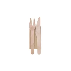 HoReCa Fa 2+1 evőeszköz szett (villa, kés, szalvéta)