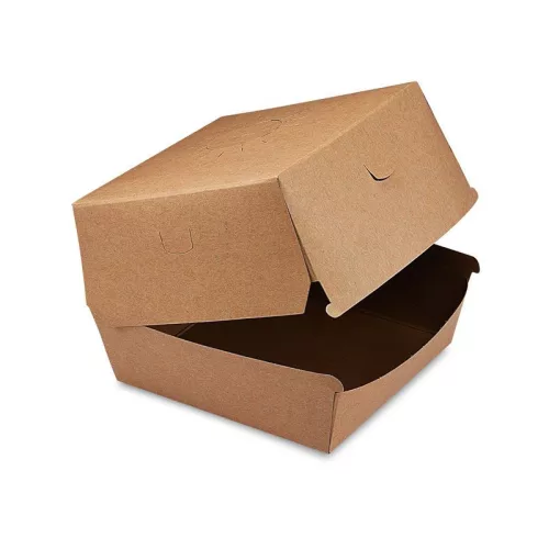 HoReCa papír hamburgeres doboz extra nagy, hajtogatós (13x13x11 cm)
