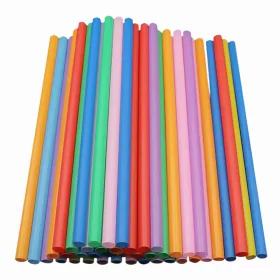 Szívószál bioműanyag vegyes színek - 8mm átm. 22cm