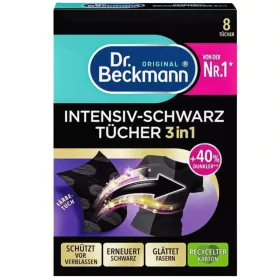 Dr. Beckmann 3in1 színvédő kendő fekete ruhákhoz 8db
