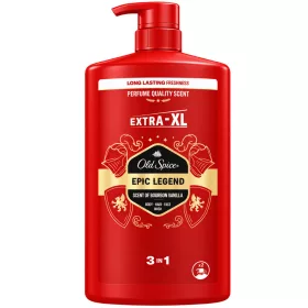   Old Spice Epic Legend férfi 3 az 1-ben tusfürdő, sampon és arclemosó - bourbon vaníliás, dohányos és fás illat - 1000 ml