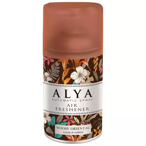 Alya automata légfrissítő utántöltő Woody Oriental - Fás, keleties illat 250 ml - Freshmatic kompatibilis