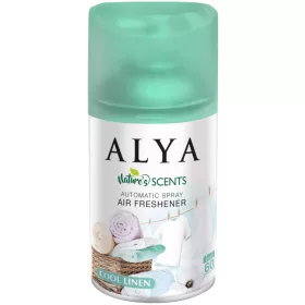   Alya automata légfrissítő utántöltő Cool Linen - Friss textil illat 250 ml - Freshmatic kompatibilis
